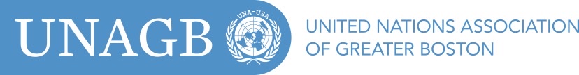 Logo for United Nations Association of Greater Boston (UNAGB)