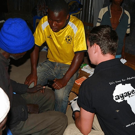 Medical Volunteer Helping Locals in Tanzania