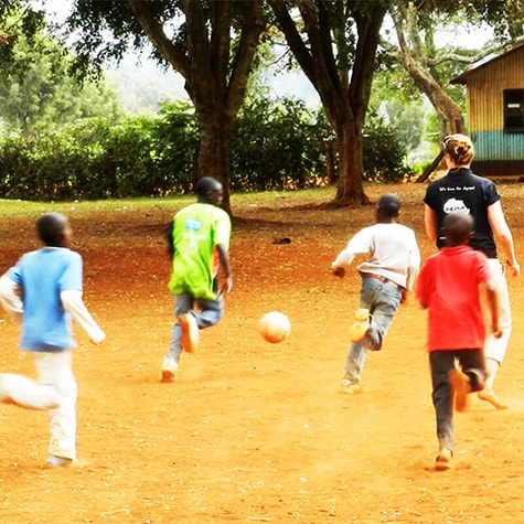 Kenya football volunteer