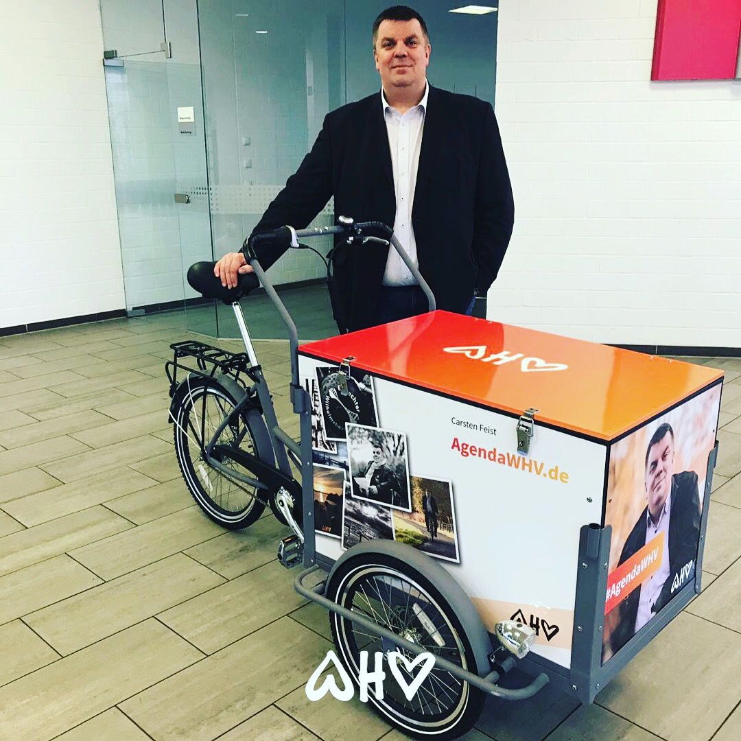 Wahlkampffahrrad - mobiles Wahlbüro - Agenda WHV