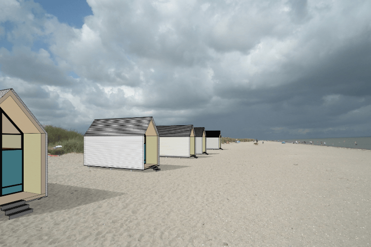 Strandhütten und Schirmbar