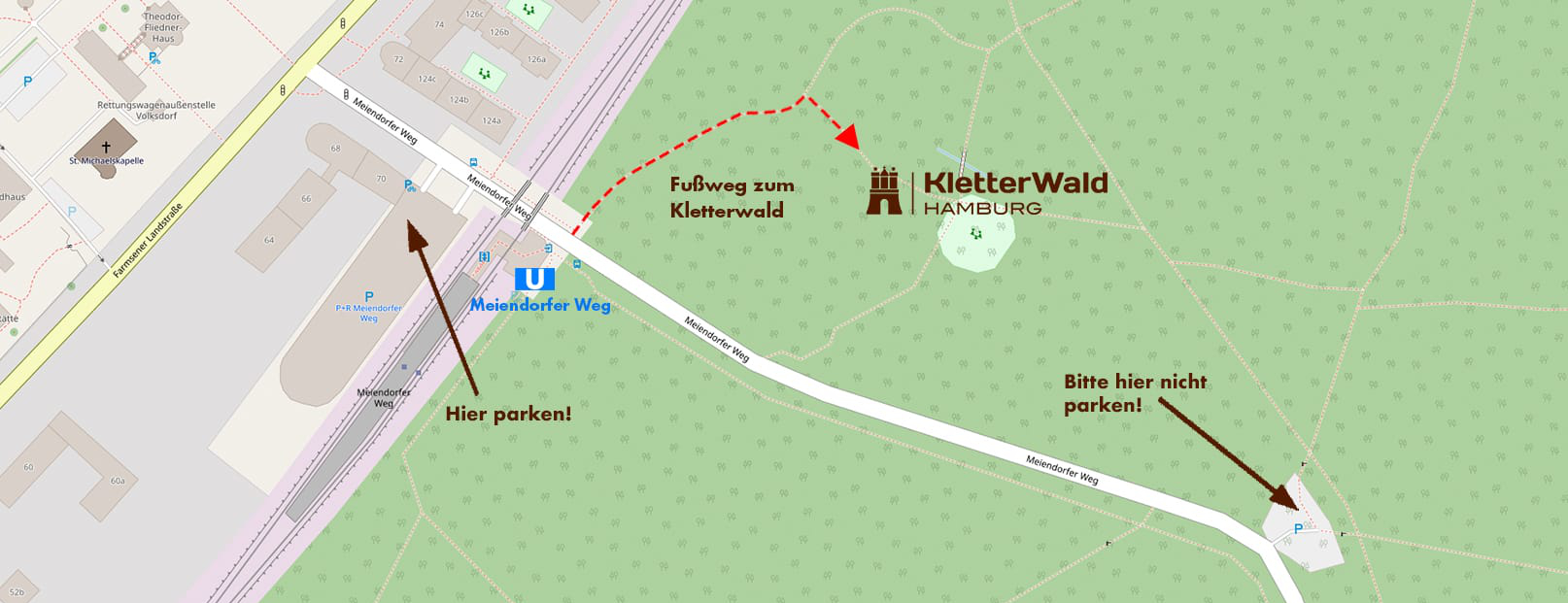 Lageplan Kletterwald