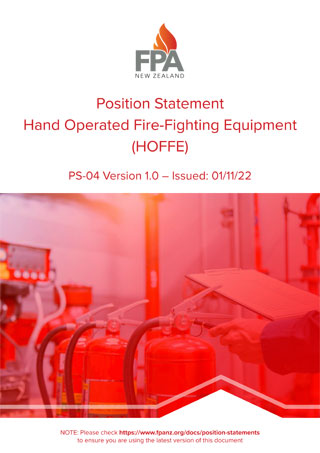 Position Statement: Hand-Operated Fire Fighting Equipment (HOFFE)